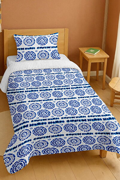 EVPANYA Σετ μονόκλινο πικέ με σχέδιο Sea Cycle από 100% βαμβάκι