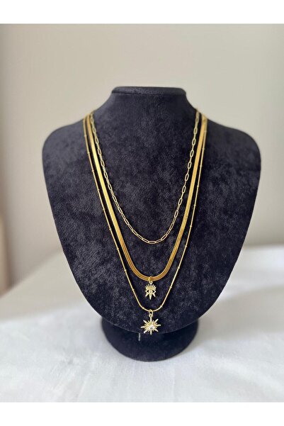 Velora Accessories Çelik 3'lü Kombin Kolye