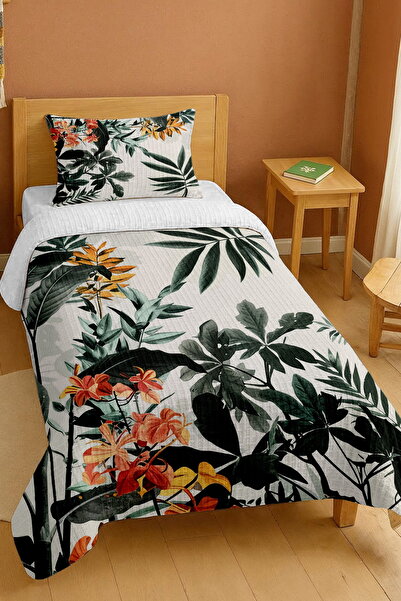 EVPANYA bumbac 100% Set de pătură pentru o persoană cu model fermecător de pă...