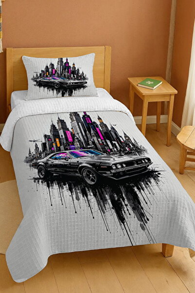 EVPANYA طقم بيكيه فردي منقوش للسباق الليلي مصنوع من القطن بنسبة 100%