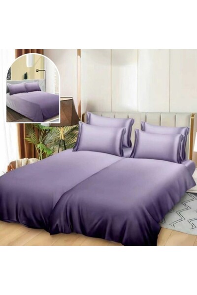 CumparaMisim Bed Linen, 7 Pieces, Superior Satin Cotton, with 2 Duvet Covers