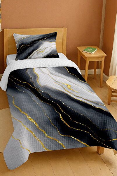 EVPANYA bumbac 100% Set de pătură pentru o persoană cu model din amestec de m...