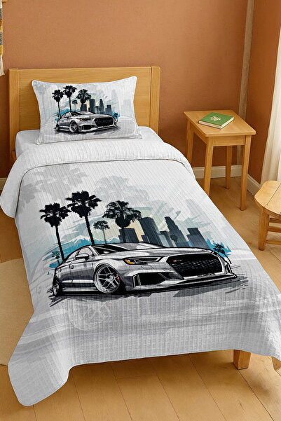 EVPANYA Комплект чаршафи за единично легло от 100% памук с мотив „City Air“ п...