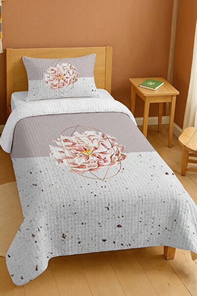 EVPANYA bumbac 100% Set de pătură pentru o persoană cu model de bujor cu rame...