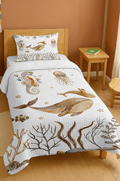 EVPANYA 100% Cotton Bohemian Cute Submarine Patterned Single Pike Set