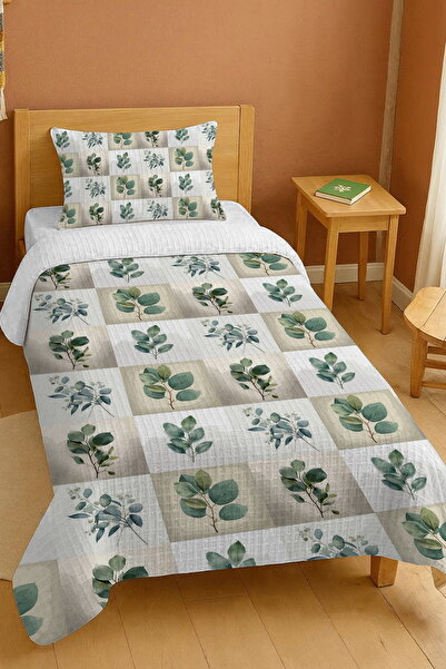 EVPANYA طقم بيكيه فردي بنمط أوراق الشجر المربعة من عالم النباتات، مصنوع من ال...