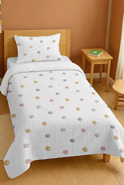 EVPANYA 100% Cotton Water Tone Polka Dot Patterned Single Pike Set