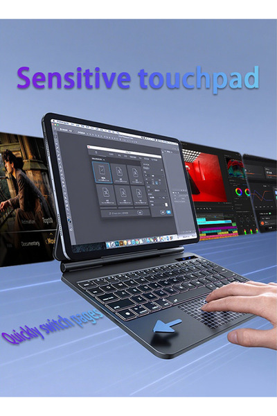 yaqeen iPad air 13 inch M3 ipad air M2 ipad pro 12.9 inch (3th 4th 5th 6th)2018-2022 Keyboard Case