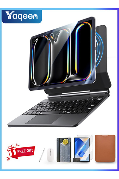 yaqeen iPad air 13 inch M3 ipad air M2 ipad pro 12.9 inch (3th 4th 5th 6th)2018-2022 Keyboard Case