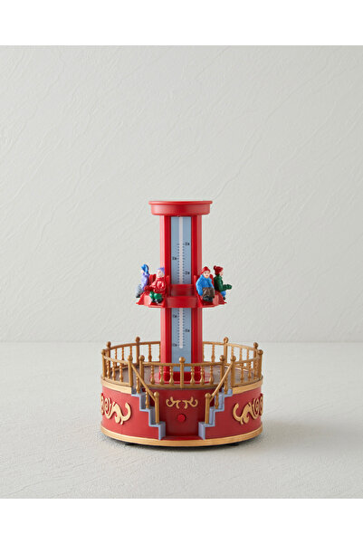 English Home Ferris Wheel Müzik Kutusu 13x13x18.5 cm Kırmızı