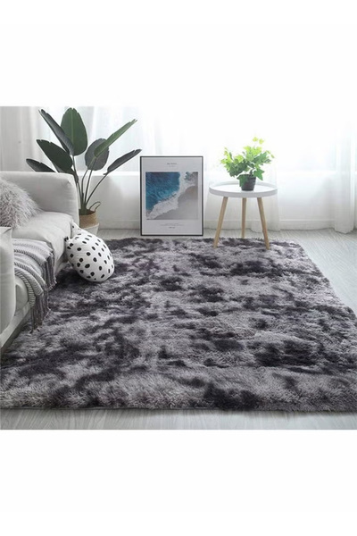 Generic سجادة فائقة النعومة والرقة، مقاومة للانزلاق، ذات نسيج كثيف ومرتفع، مصبوغة بطريقة تاي داي، مناسبة لغرفة المعيشة وغرفة النوم.