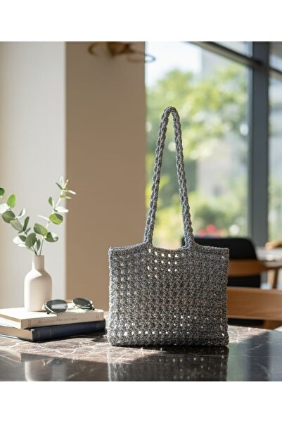 ELİMİN EMEĞİ Veronika Makrome Tığ İşi El Örgüsü Çanta