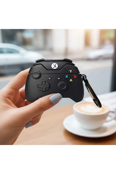 CaseOnn حافظة أبل إيربودز الجيل الرابع/ANC مع شخصيات كرتونية Xbx باللون الأسود