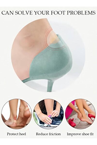 DOMEET 6 Pairs Heel Protector Pad Self-Adhesive Gel Blister Pads, Blister Plasters Bandages, Gel Blister Pa