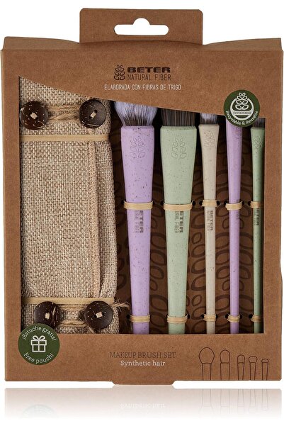 Beter Natural Fiber Makeup Brush Set, 5 Pieces, by