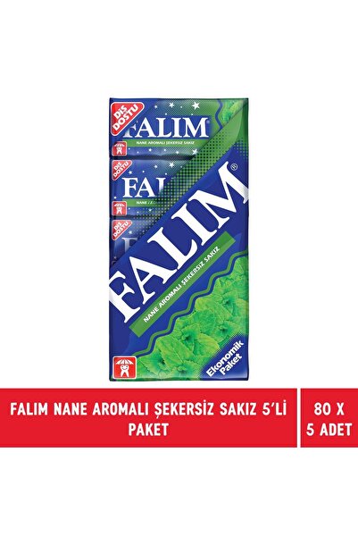 Falım Nane Aromalı Şekersiz Sakız - 80 Adet