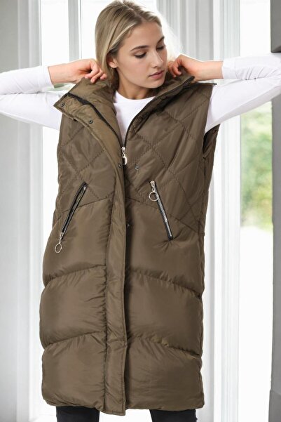 Dewberry Z6743 Vest-Khaki-1