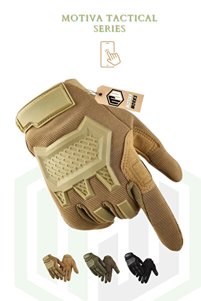 Motiva Tactical Gloves Runy Desert Soft Silicone Protected Work Safety Motorcycle Cycling Gloves