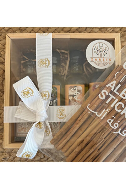 Alba مجموعة هدايا القرفة (50 جم) وزيت الزيتون العضوي المنقوع (4 × 60 مل)