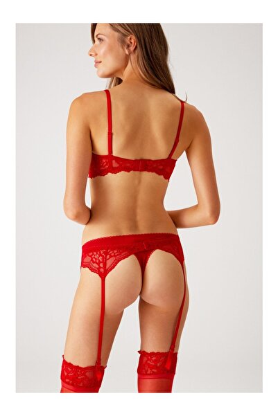 Pierre Cardin Kadın Siyah 4791 Balenli Ekstra Destekli Çoraplı Jartiyer Sütyen Takım