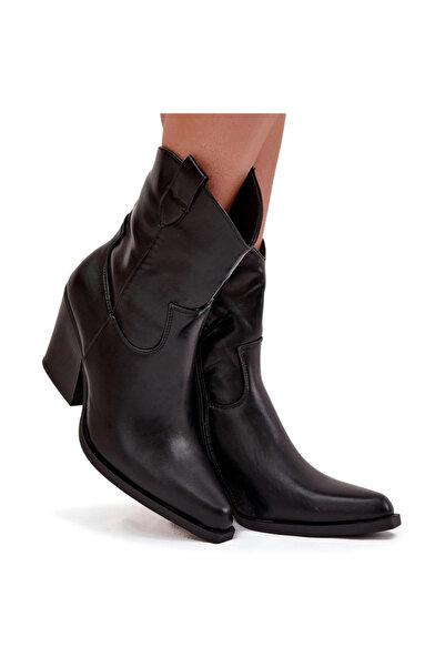 BOTO Women's cowboy boots made of eco-leather with black heel Sorelia 40