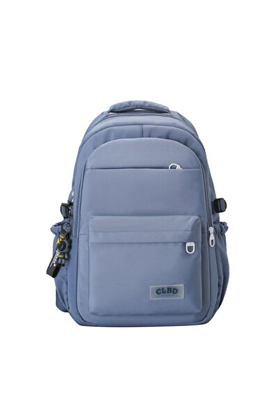 OEM Ghiozdan școlar, pânză Oxford, 49x33x15cm, albastru deschis