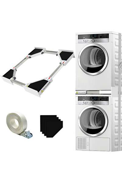 SMEG Uyumlu Çamaşır - Kurutma Makinesi Ayarlanabilir İstifleme Kiti - Tüm Markalara Uyumlu