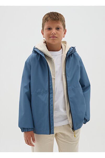 Ovs جاكيت للأولاد من القماش الأزرق بقصّة عادية
