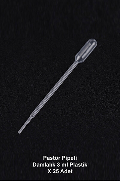 ATEL-SAN Pastör Pipeti Damlalık 3 ml Plastik - 25 Adet