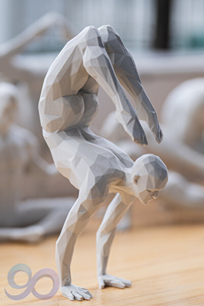 The Man Doing Yoga Sculpture Series No: 8 & Art Trinket & Symbol of Peace and Tranquility 14cm & Meditation