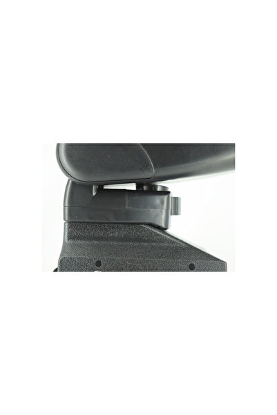ART Universal armrest with black metal base and red stitching