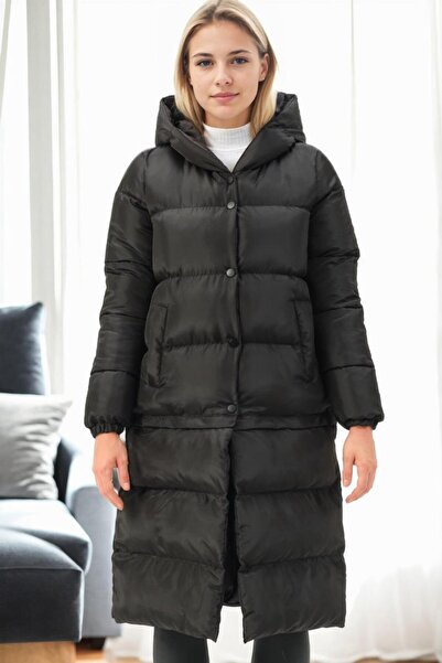 Dewberry Z6772 معطف قابل للطي - أسود -1