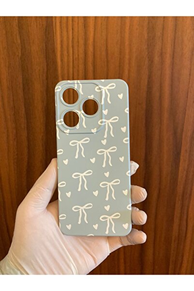 Newon Tecno Spark 10 Ribbon Bow Printed Inner Velvet Premium Silicone Phone Case (Ki5Q)