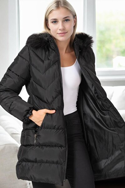 Dewberry Z6759 Coat-Solid Black