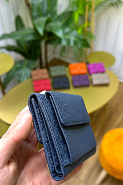 CüzCan Lily Lacivert Справжня шкіра Жіночий гаманець Вишуканий, елегантний і практичний