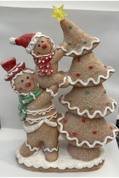 Armonia Floral Figurină decorativă de Crăciun din turtă dulce cu stea luminoa...