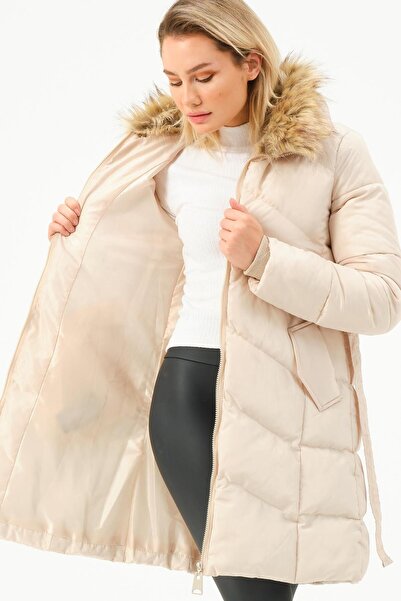 Dewberry Z9767 Coat-Stone