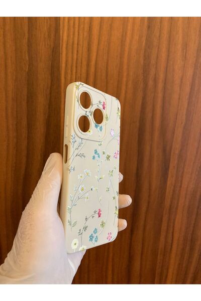 Newon Tecno Spark 10 Vine/Flower Printed Inside Velour Premium Silicone Phone Case (Ki5Q)