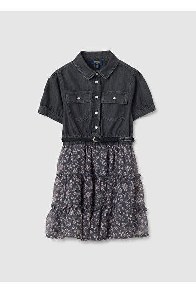 Ovs Girl's dress in pure multicolour cotton