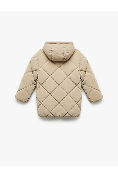 Koton Long Sleeve Zippered Quilted Hooded Puffer Jacket