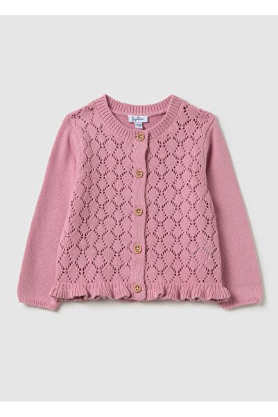 Ovs Girls' pink pure cotton cardigan