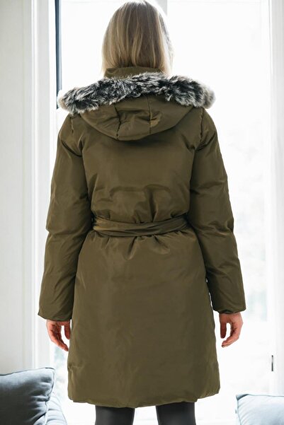 Dewberry Z9774 Coat-Khaki