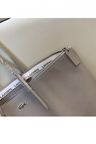 LACOS Women's Concept Fashion Versatile Large Capacity Zipper Handbag Tote Bag Shoulder Bag grey