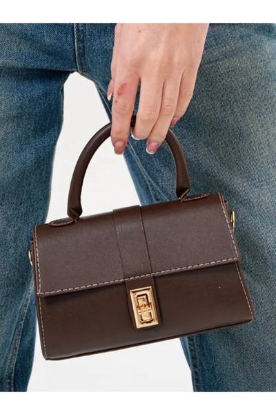 Dolce Rosa Nora Model Bitter Brown Women's Hand and Shoulder Bag 12X15X20