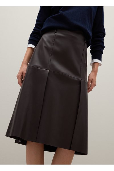 Ovs Brown Midi Skirt Regular Fit