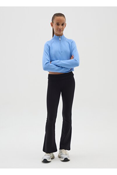 Ovs Girls' Black Stretch Cotton Trousers