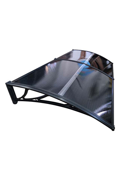 MAPROFI Copertina de usa 240x60cm marchiza adapost acoperis Negru-Antracit