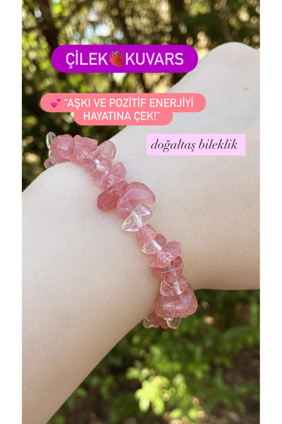MODA 💕 “Aşkı, Huzuru ve Pozitif Enerjiyi Hayatına Çek – Çilek Kuvars Bileklik”