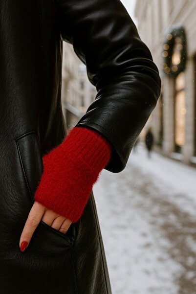 Axesoire 16027-1 Peluş Kırmızı Eldiven