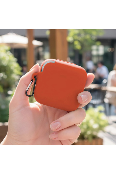 NOTHING CaseOnn CMF Buds 2a Kılıf Askı Aparatlı Mat Silikon Kırmızı